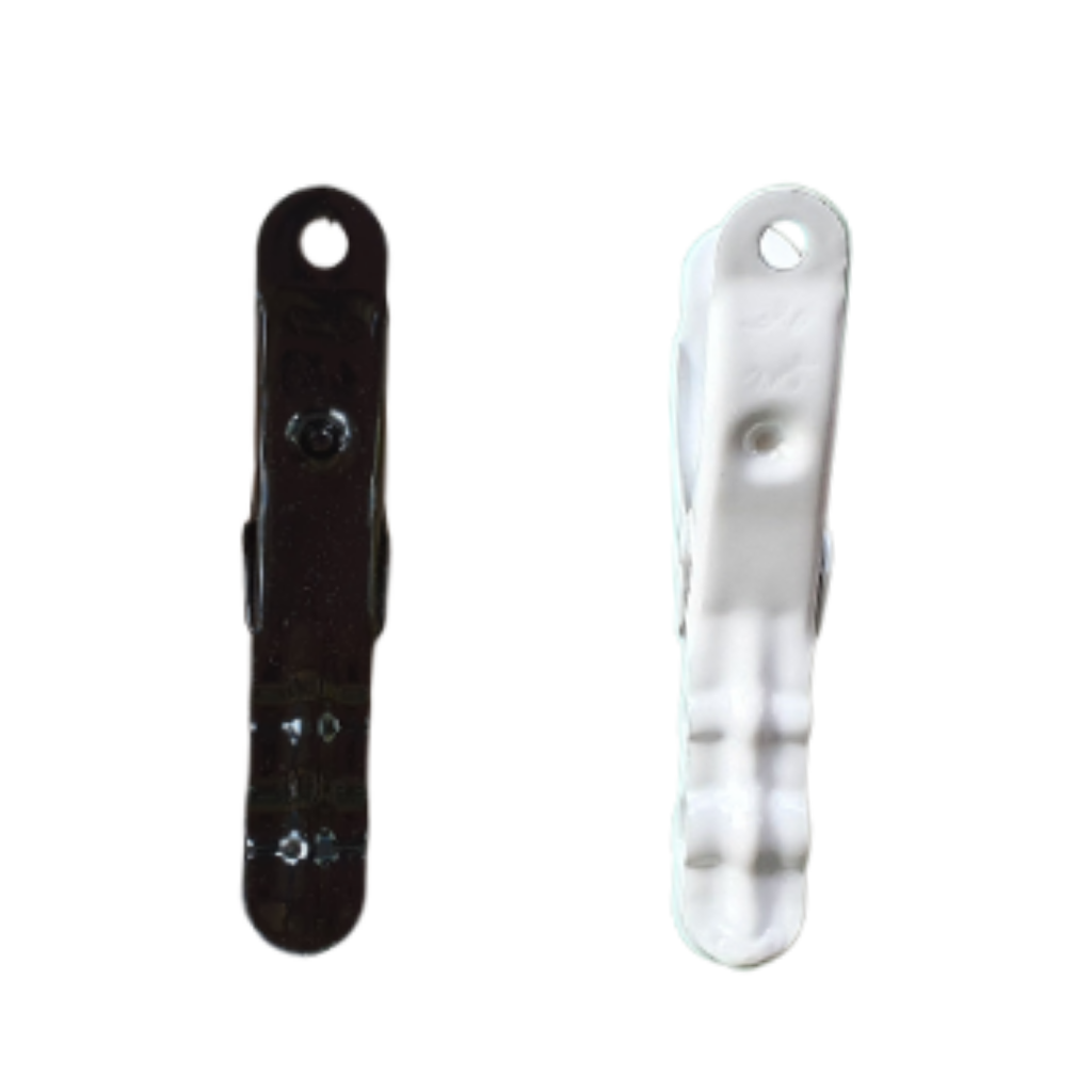 Black and white set of Brevinox Stainless Steel pegs in bold colours. Lifetime guarantee. Other colour pegs include Turquoise jade peg, black peg, white peg, pink peg, purple peg, orange peg and yellow peg.