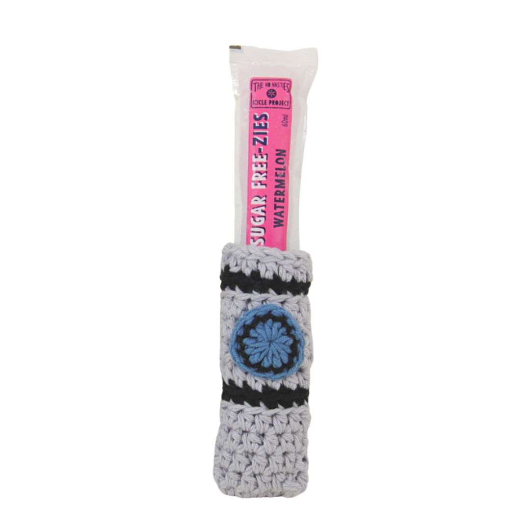 Ice stick covers to keep kids happy - no more cold hands with ice sticks. 2 designs - Sci-Fi Sabres and Mermaid tails. Handcrafted in Queensland from 100% Australian cotton from the Bendigo Mill. Australian designed, made and owned.