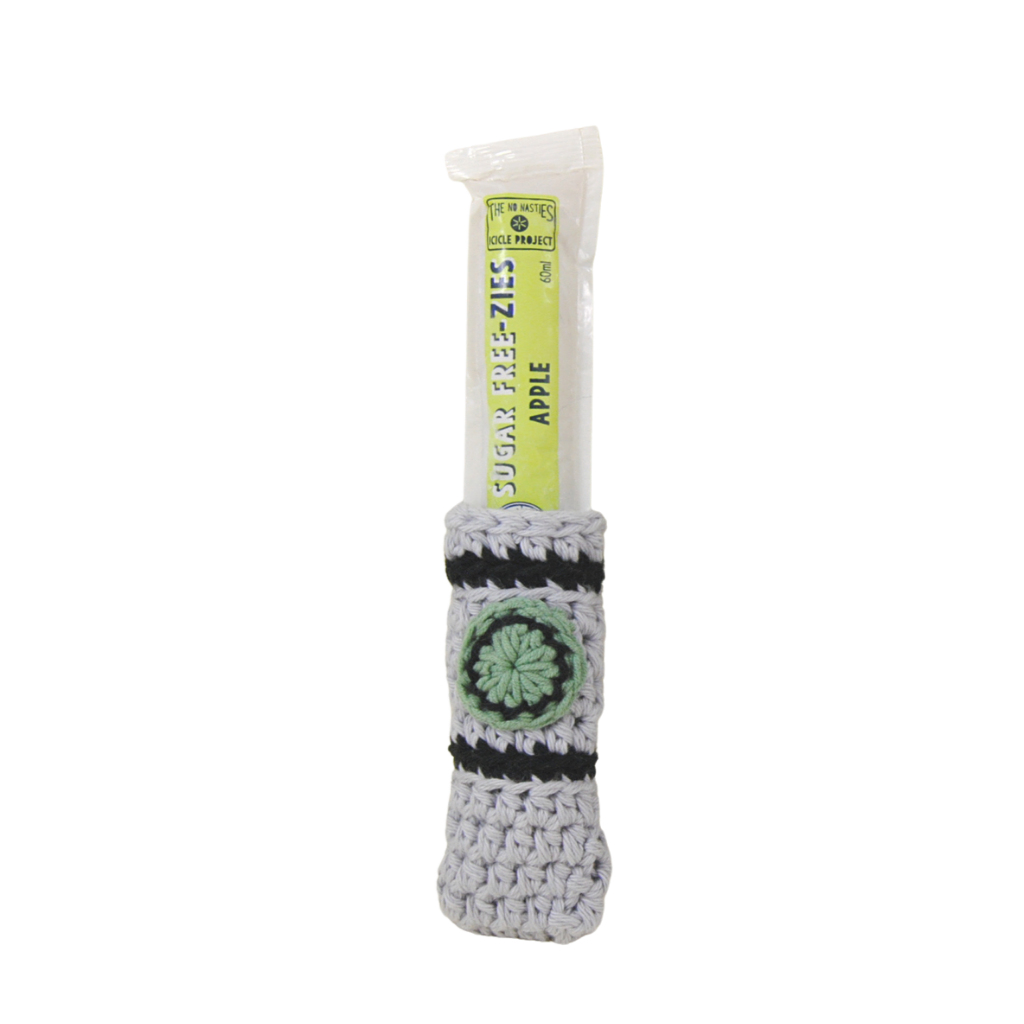 Ice stick covers to keep kids happy - no more cold hands with ice sticks. 2 designs - Sci-Fi Sabres and Mermaid tails. Handcrafted in Queensland from 100% Australian cotton from the Bendigo Mill. Australian designed, made and owned.