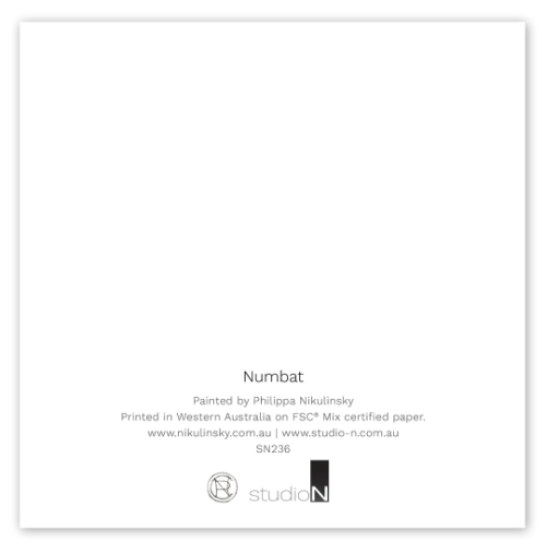 Delightful Australian Wildflower Square Gift Card range from studio Nikulinsky
