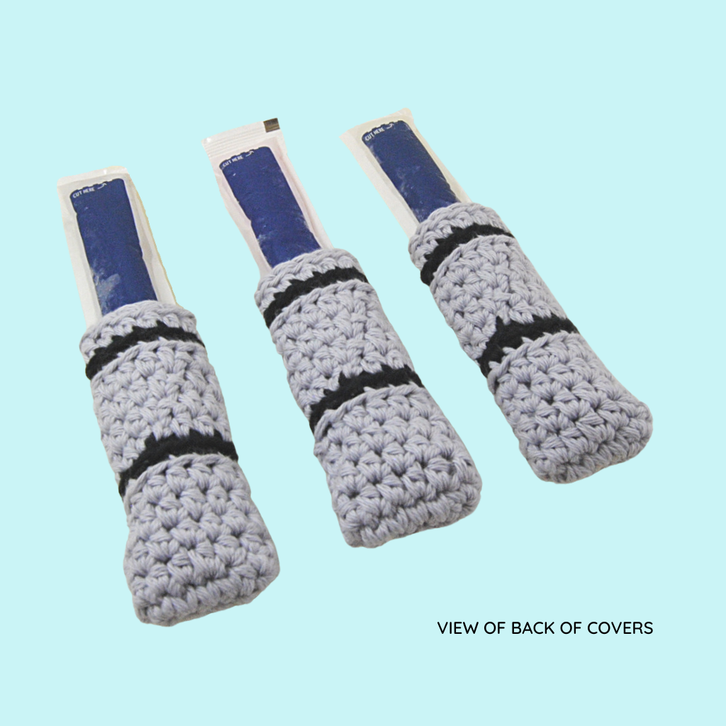Ice stick covers to keep kids happy - no more cold hands with ice sticks. 2 designs - Sci-Fi Sabres and Mermaid tails. Handcrafted in Queensland from 100% Australian cotton from the Bendigo Mill. Australian designed, made and owned.