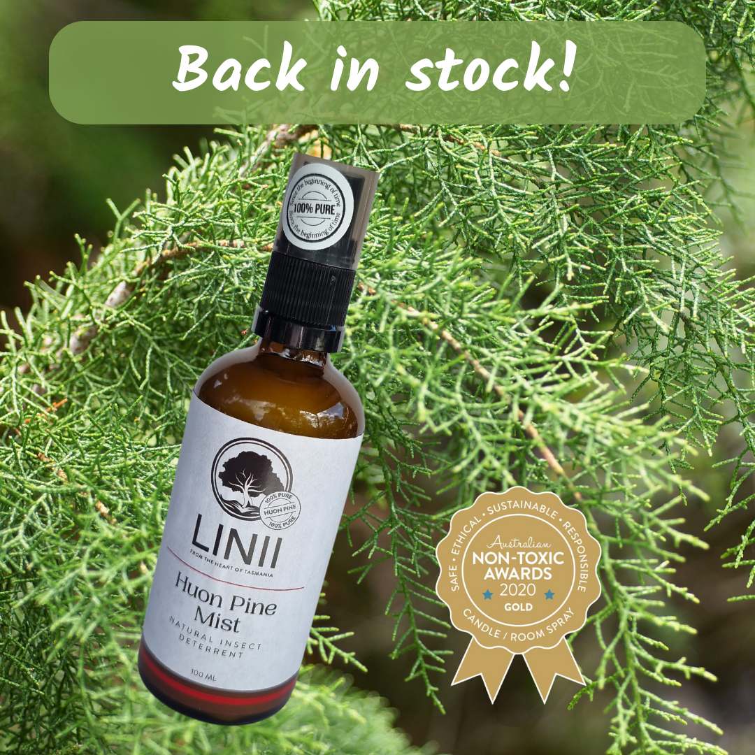 Linii Tasmanian Huon Pine Mist Spray - naturally repels annoying moths, fleas, mites and silverfish