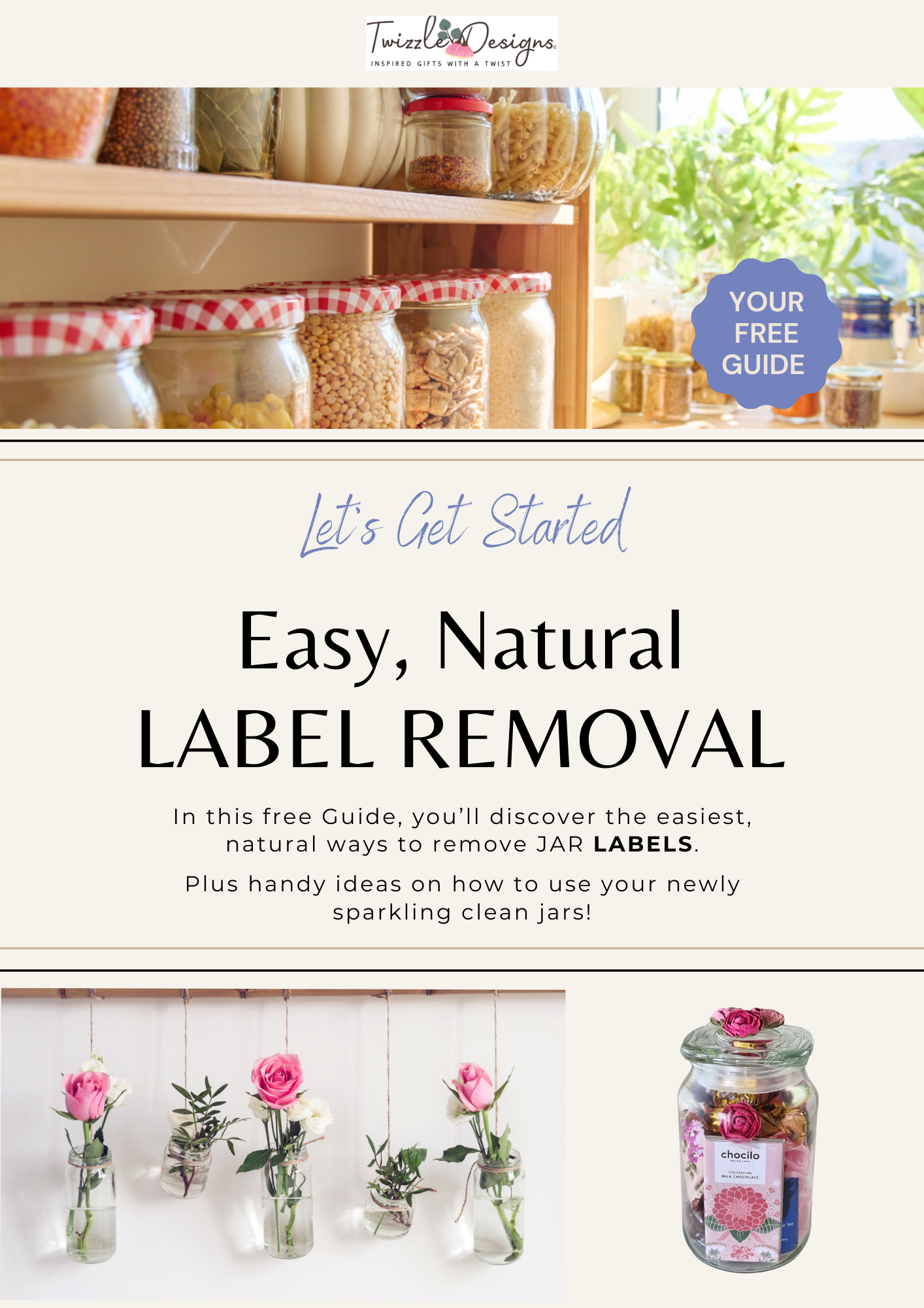 Natural easy ways to remove jar labels. When you want to remove stubborn labels and glue - this Guide shows you how to do it easily.