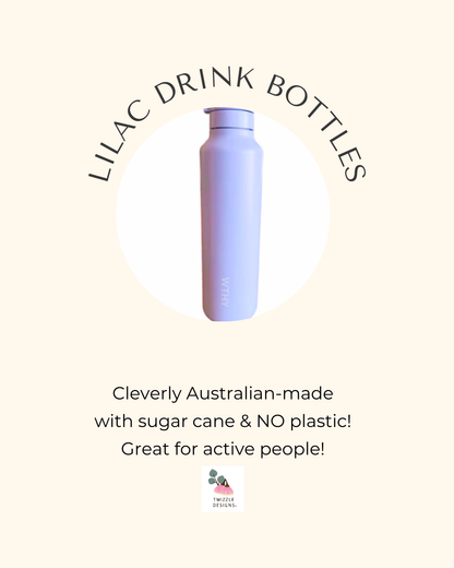 100% SUGAR CANE Drink bottle - made in Australia. Dishwasher safe water bottle. 3 cup drink bottle. Recyclable water bottle. Zero plastics.