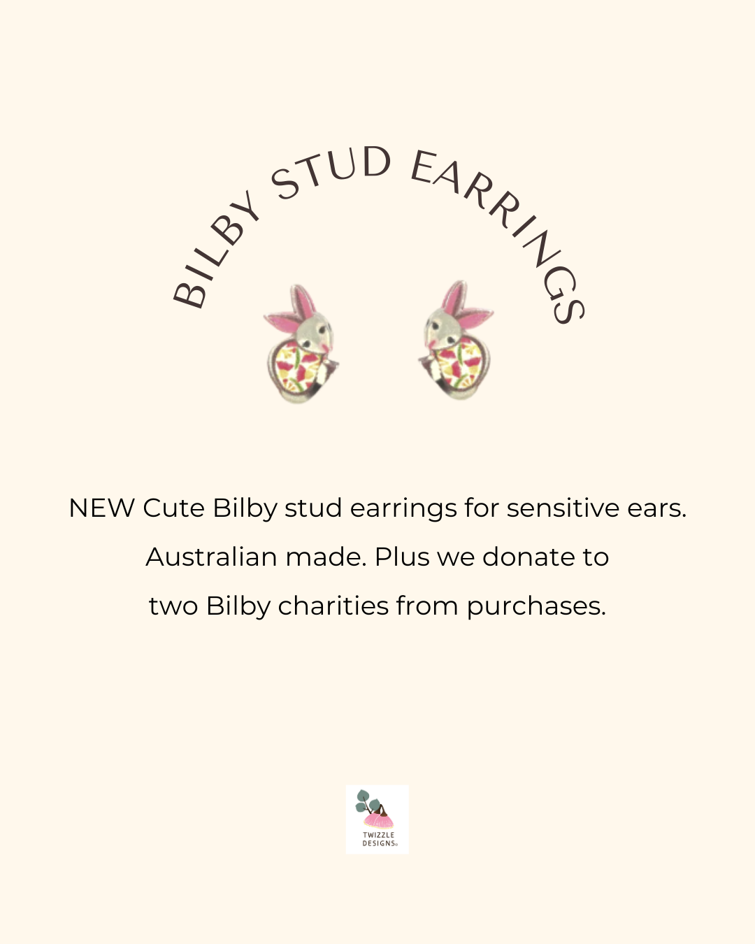 NEW - BILBY STUD EARRINGS