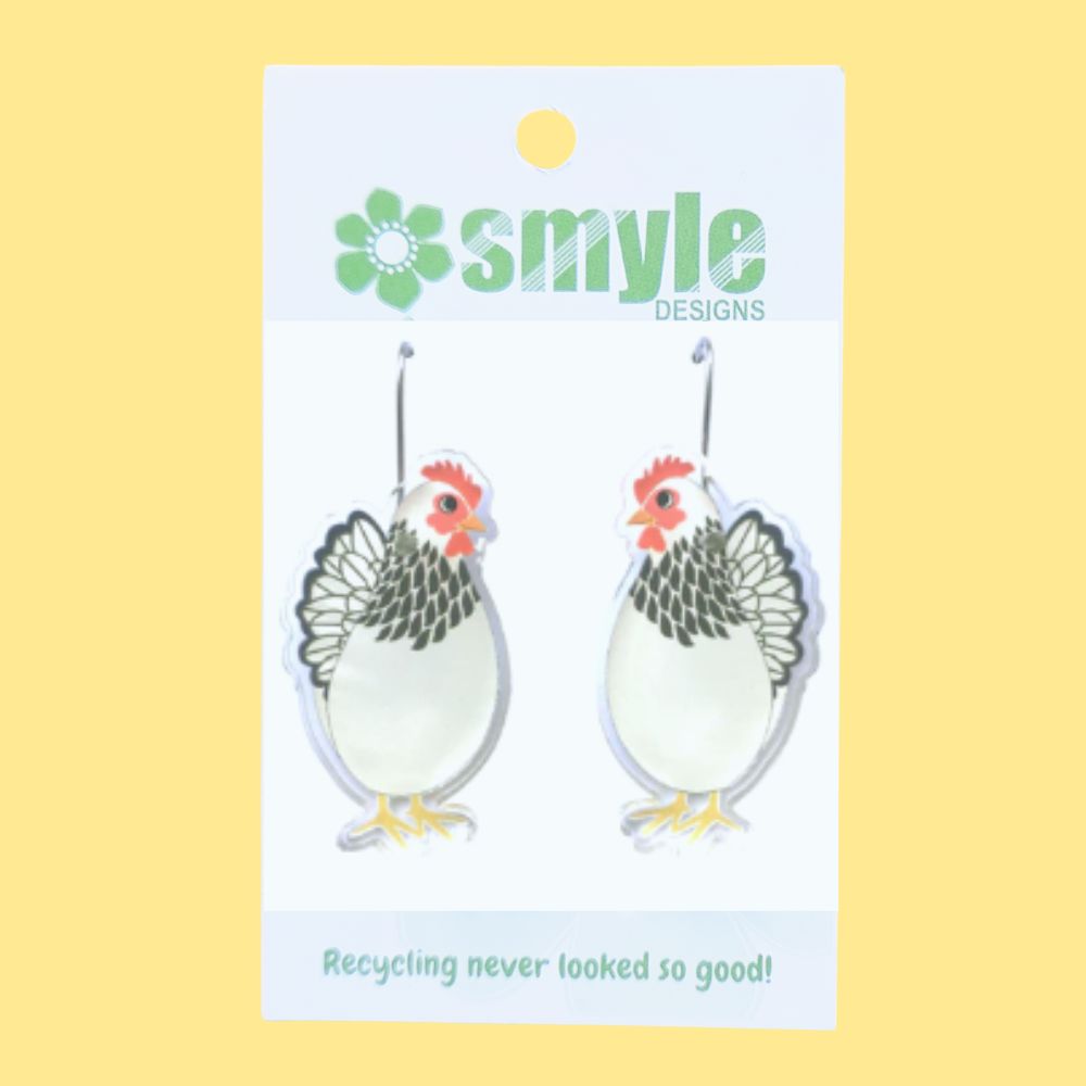 Cheek Chook earrings. Sustainable eco-friendly earrings. Great for sensitive ears. Made in Australia