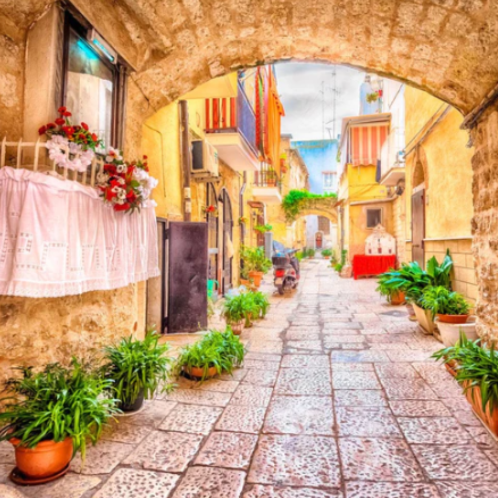 Australian made eco friendly jigsaw puzzles make excellent gifts for all ages. QPuzzles are jigsaw puzzles for women, men, children and families. Perfect grandma gifts. Bari Alleyway 1000 piece jigsaw puzzle.