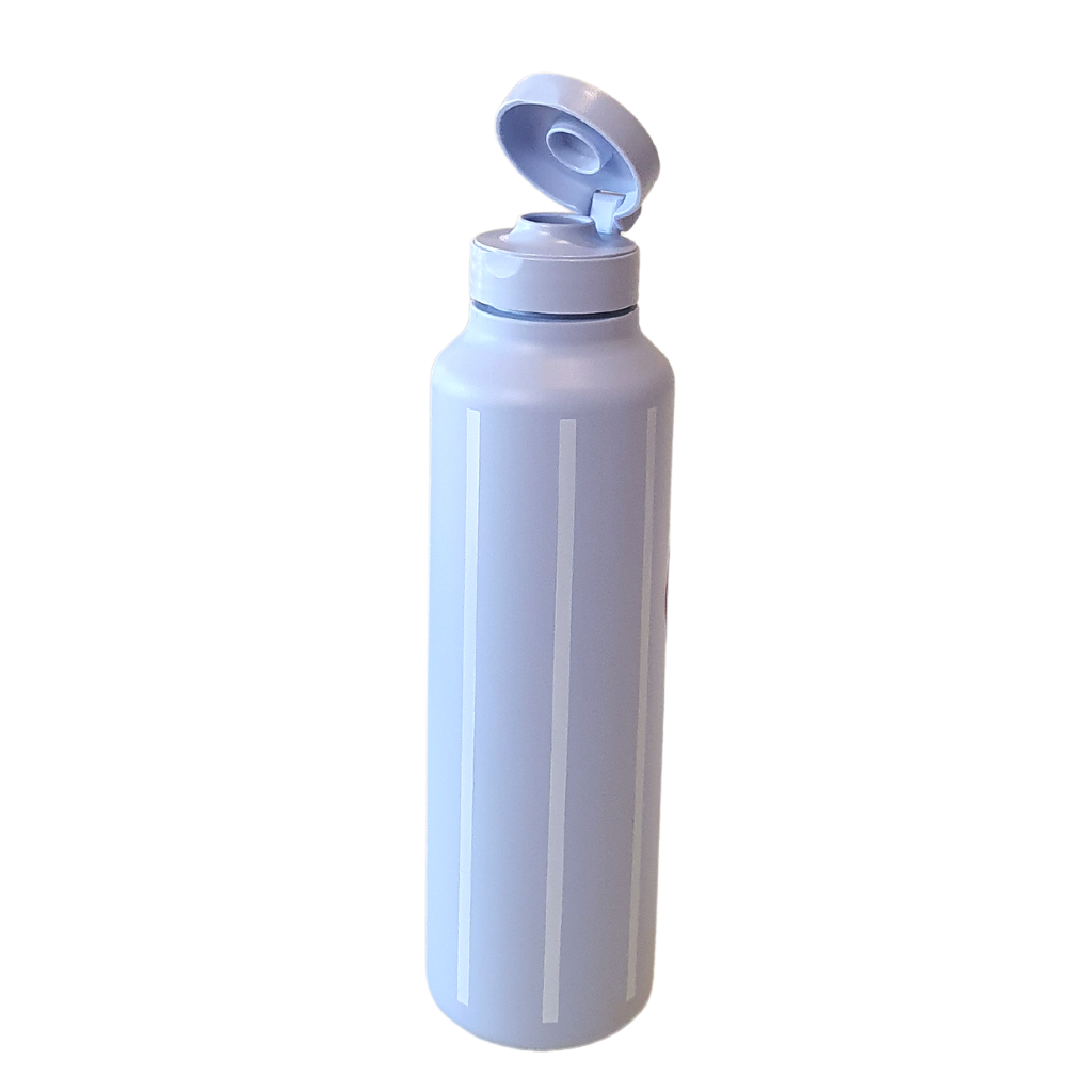 Australian made drink bottles are made of natural Sugar Cane. No plastic, no BPA, and No toxins. Light weight, sturdy and holds 750ml. Steel Blue colour.