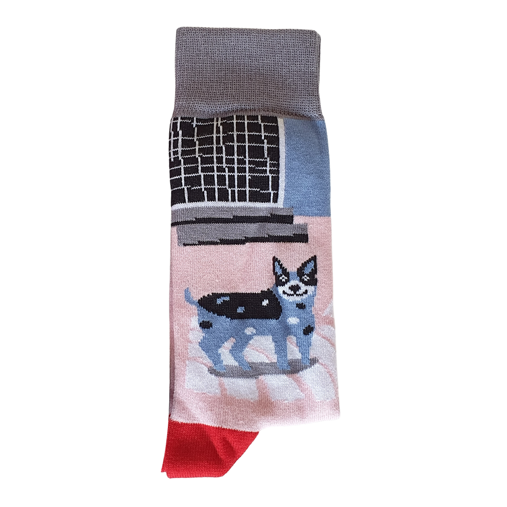 True blue cattle dogs socks - cotton rich socks  designed and made in Australia. Fun, unique socks for gifts for the difficult to buy for friend. 