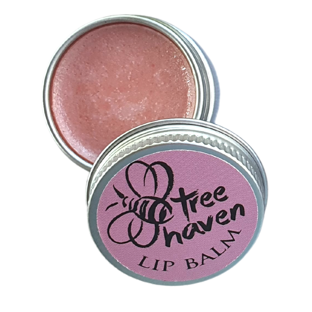 All natural Tree Hven Geranium Godess  lip balm is made in Queensland. Long lasting moisturising natural lip balm.
