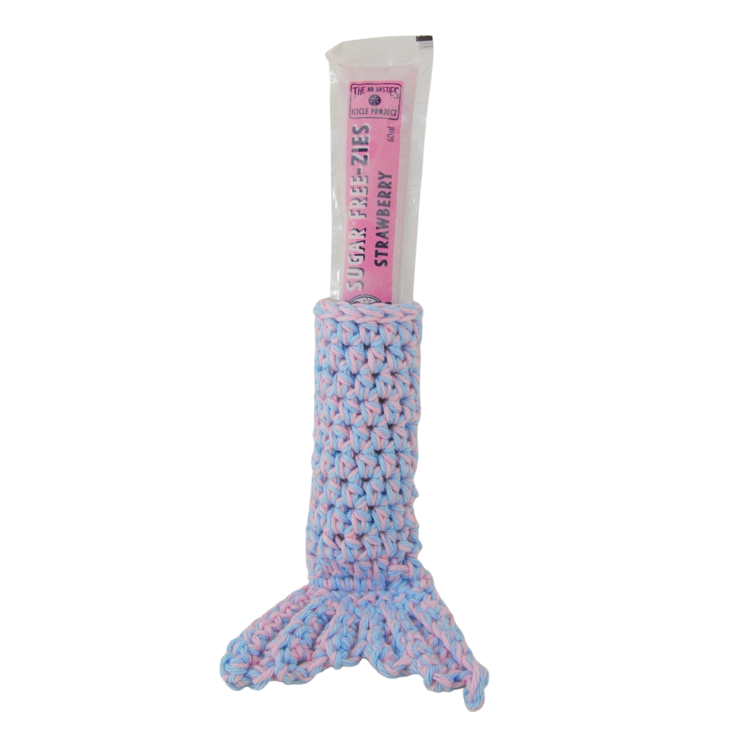 Ice stick covers to keep kids happy - no more cold hands with ice sticks. 2 designs - Sci-Fi Sabres and Mermaid tails. Handcrafted in Queensland from 100% Australian cotton from the Bendigo Mill. Australian designed, made and owned. 