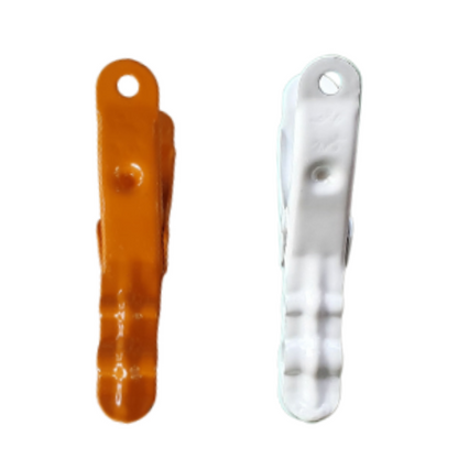Orange and White set of Brevinox Stainless Steel pegs in bold colours. Lifetime guarantee. Other colour pegs include Turquoise jade peg, black peg, white peg, pink peg, purple peg, orange peg and yellow peg.