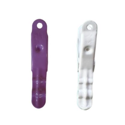 Purple and White set of Brevinox Stainless Steel pegs in bold colours. Lifetime guarantee. Other colour pegs include Turquoise jade peg, black peg, white peg, pink peg, purple peg, orange peg and yellow peg.