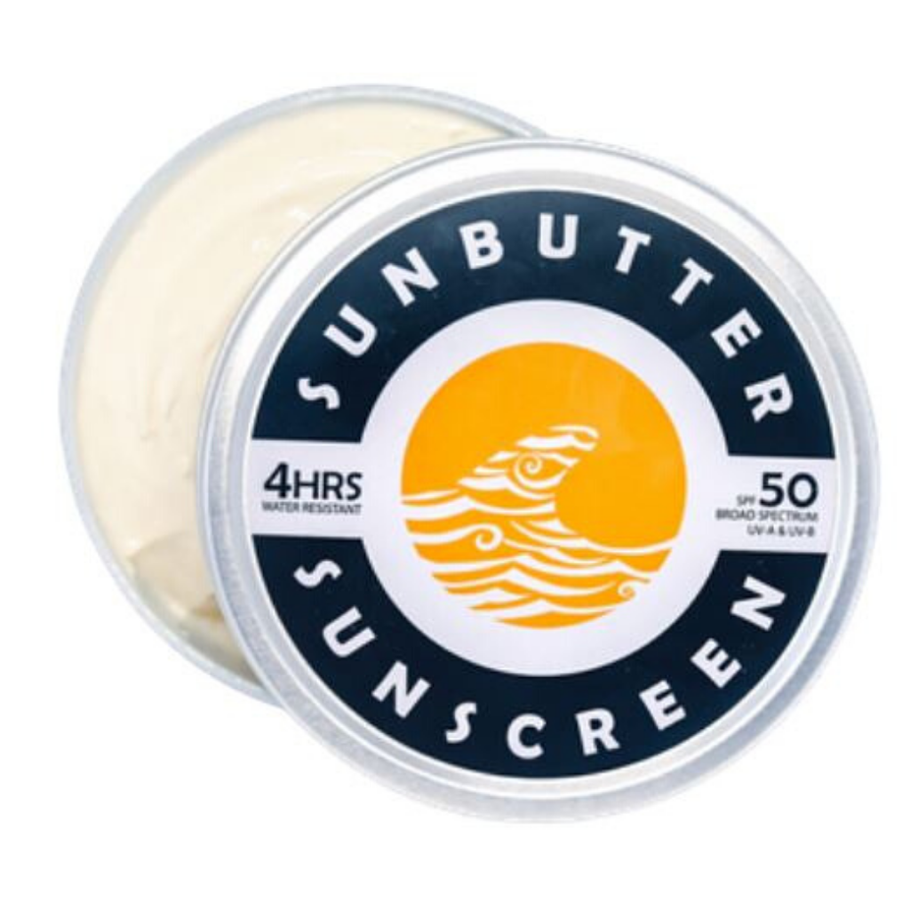 Sunbutter - SPF50 Australian made sunscreen. Safe for your family, the reef, the ocean and beaches. Sunscreen that rubs in clear. All natural. sunscreen., non-nano zinc SPF50 sunscreen. Vegan and TGA approved sunscreen.